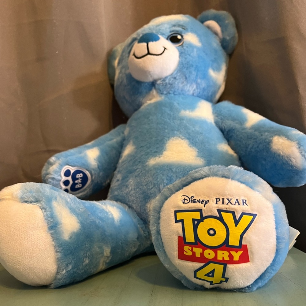 Build A Bear Disney Toy Story 4 Andy's Room Blue Clouds Stuffed Plush